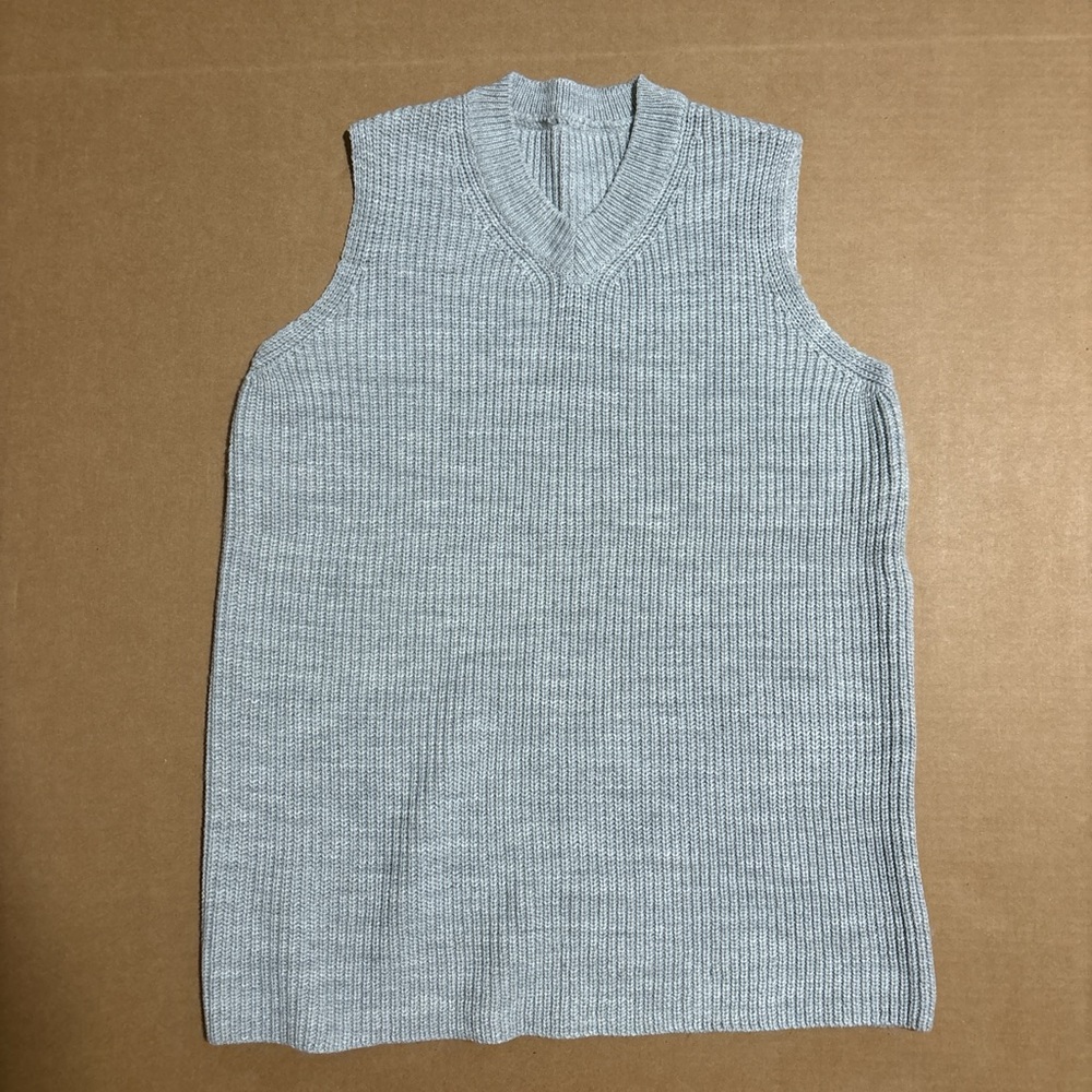 Men's Gray Sleeveless Sweater